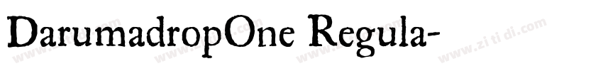 DarumadropOne Regula字体转换